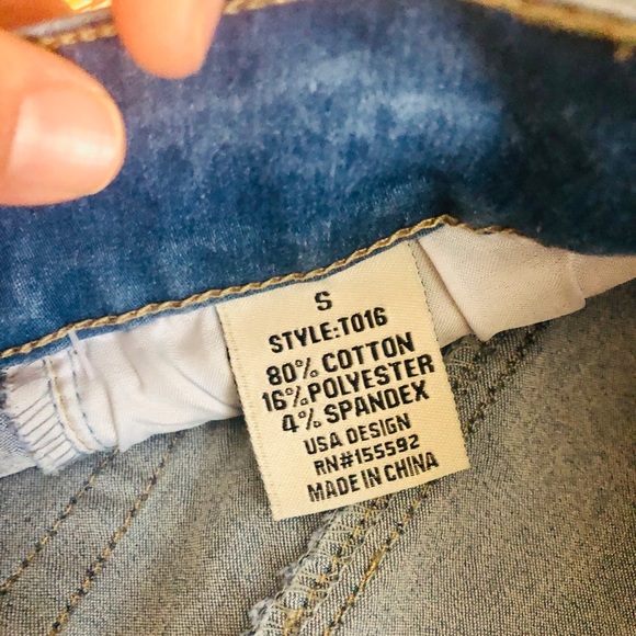 Blue Stretchy Denim Skirt - Picture 5 of 6